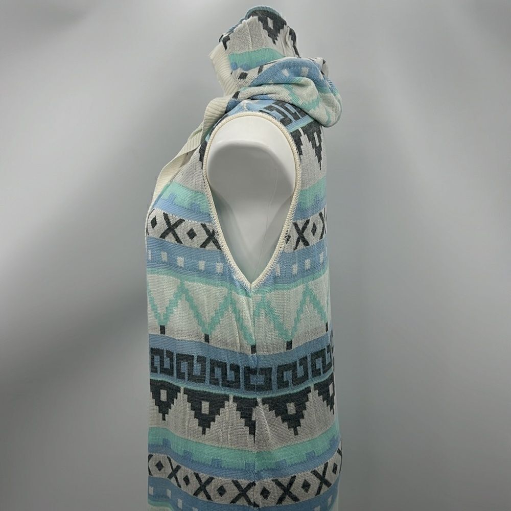 Say What medium native inspired print open cardigan hoodie - Picture 3 of 7